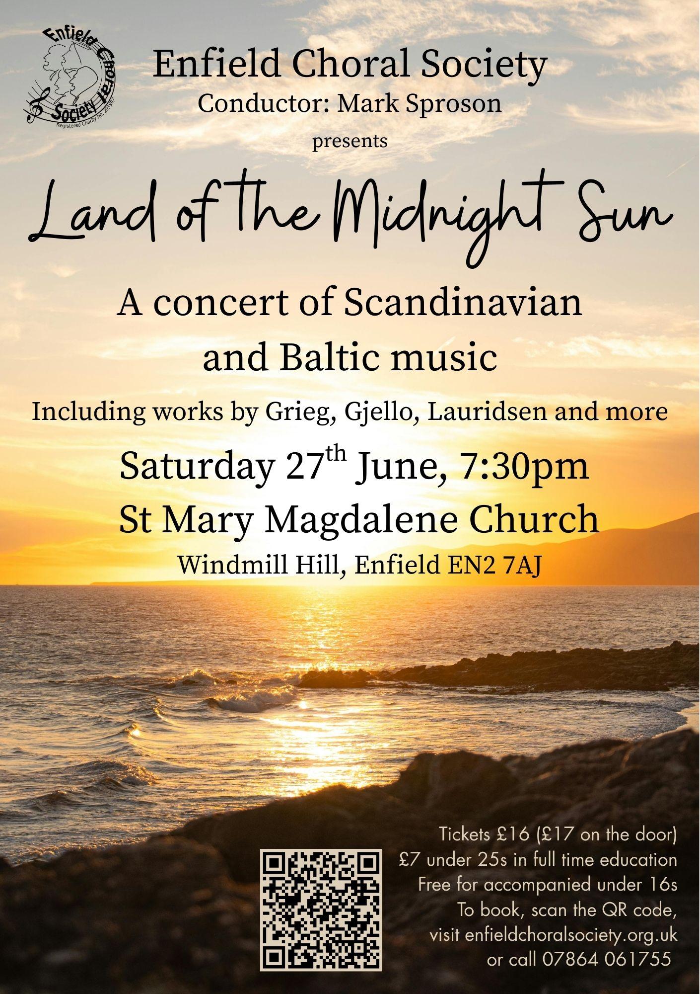 ECS Summer Concert: Land of the Midnight Sun. A concert of Scandinavian and Baltic music